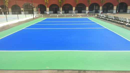 Why synthetic court flooring material?